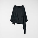 ASYMMETRIC BUBBLE SWEATSHIRT BLACK