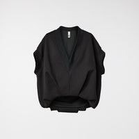 GILET/FELPA CON SCOLLO A V NERO