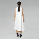 MILANO STITCH SLEEVELESS DRESS WHITE
