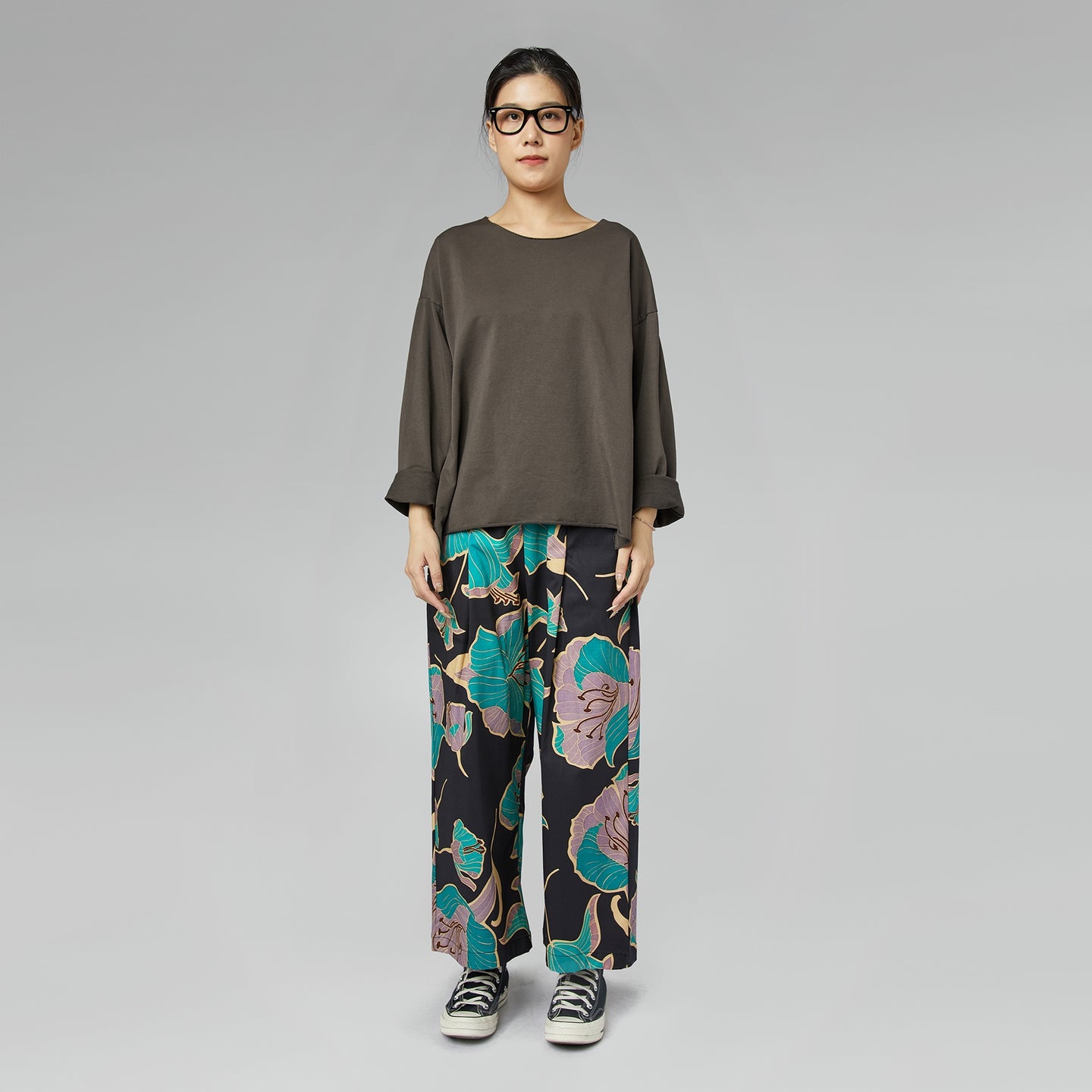 FLOWER PRINT TROUSERS