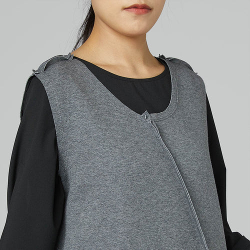 ABITO A PALLONCINO CON CUCITURE ESTERNE GRIGIO