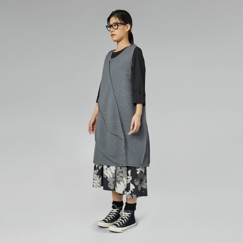 ABITO A PALLONCINO CON CUCITURE ESTERNE GRIGIO