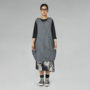 ABITO A PALLONCINO CON CUCITURE ESTERNE GRIGIO