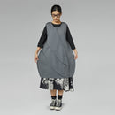 ABITO A PALLONCINO CON CUCITURE ESTERNE GRIGIO