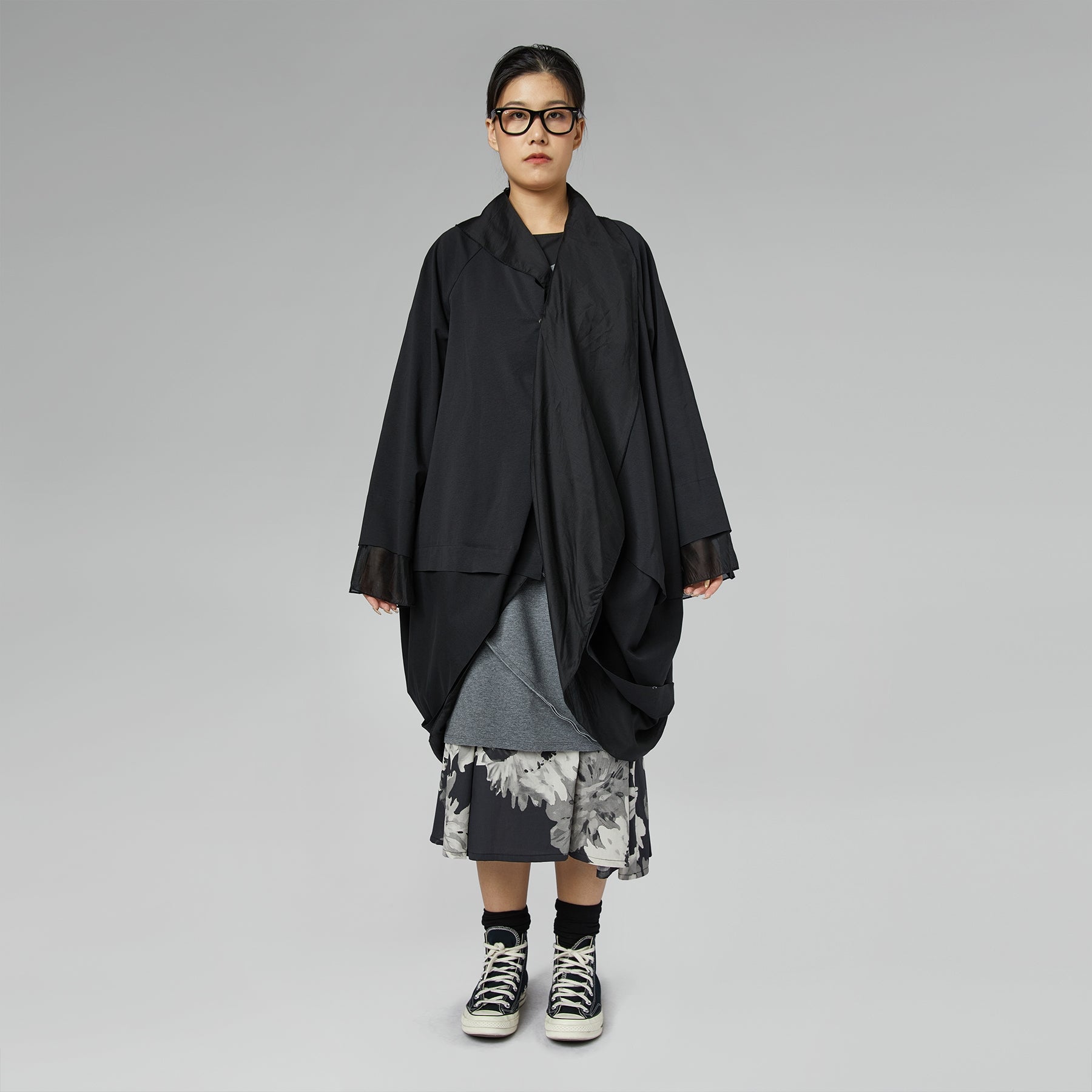 ABITO A PALLONCINO CON CUCITURE ESTERNE GRIGIO