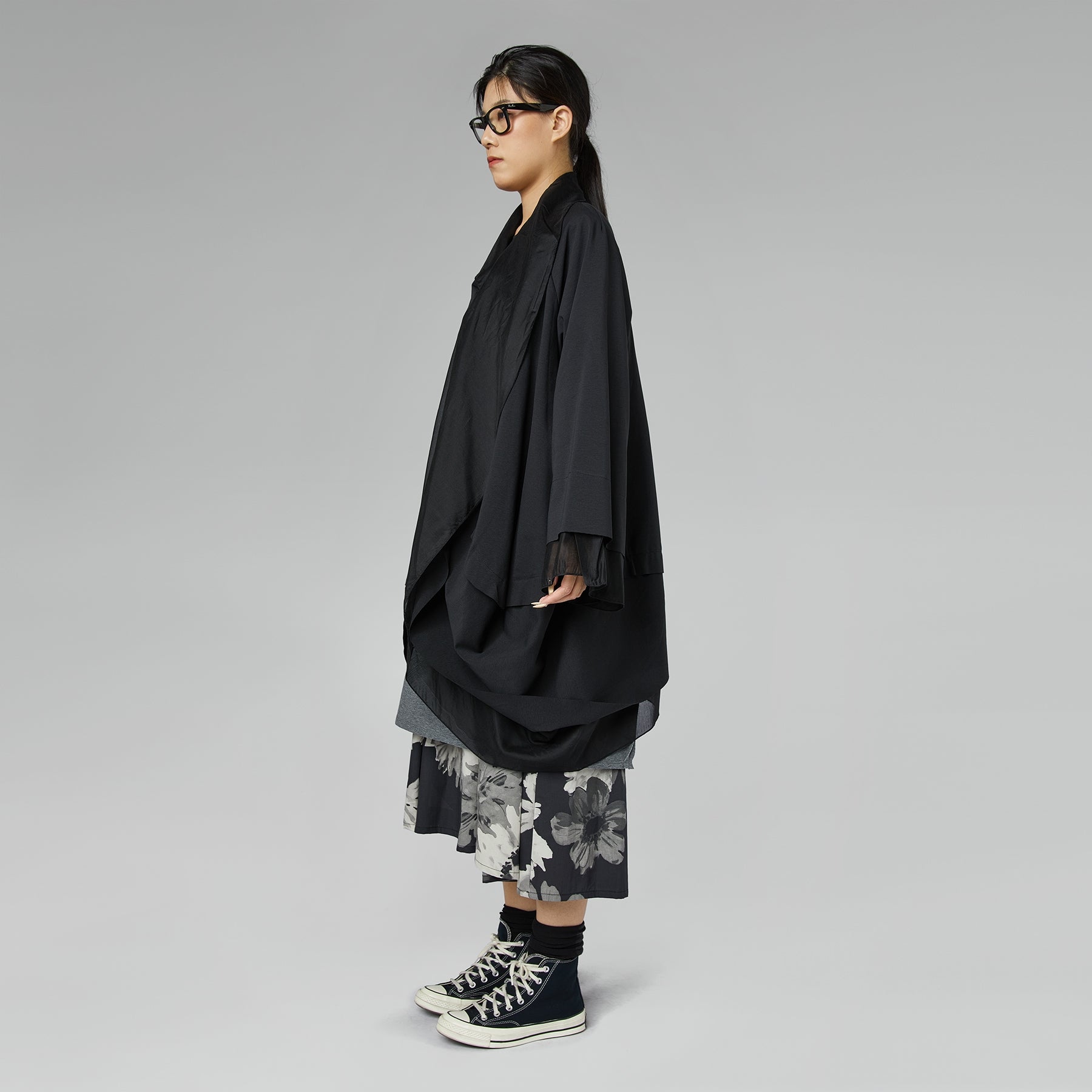 MILAN STITCH CARDIGAN WITH RUFFLES