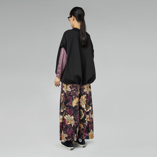 GILET/FELPA CON SCOLLO A V NERO