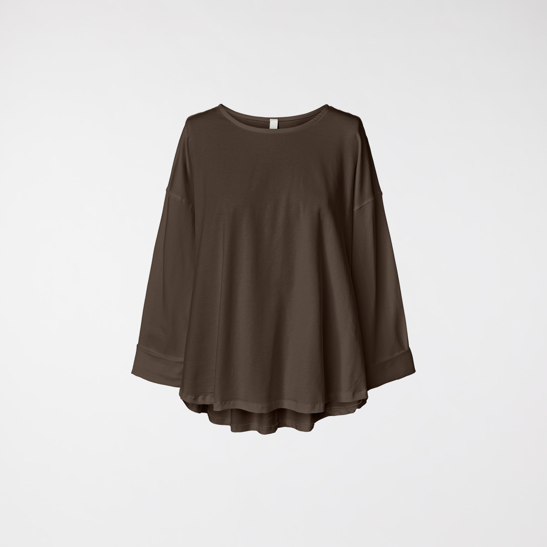 CAMISETA CON PLIEGUES EN LA ESPALDA MARRON