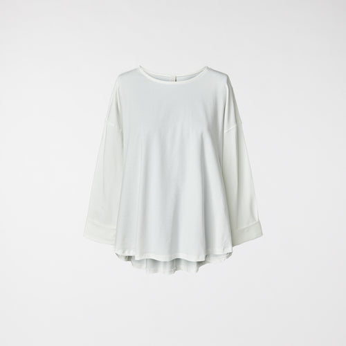 T-SHIRT CON PIEGHE SUL RETRO BIANCA