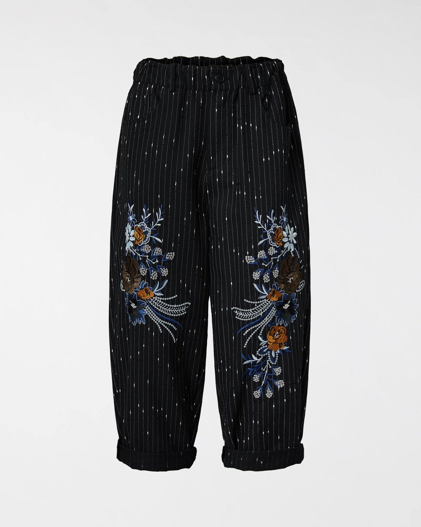 HOSE MIT BLUMENSTICKEREI