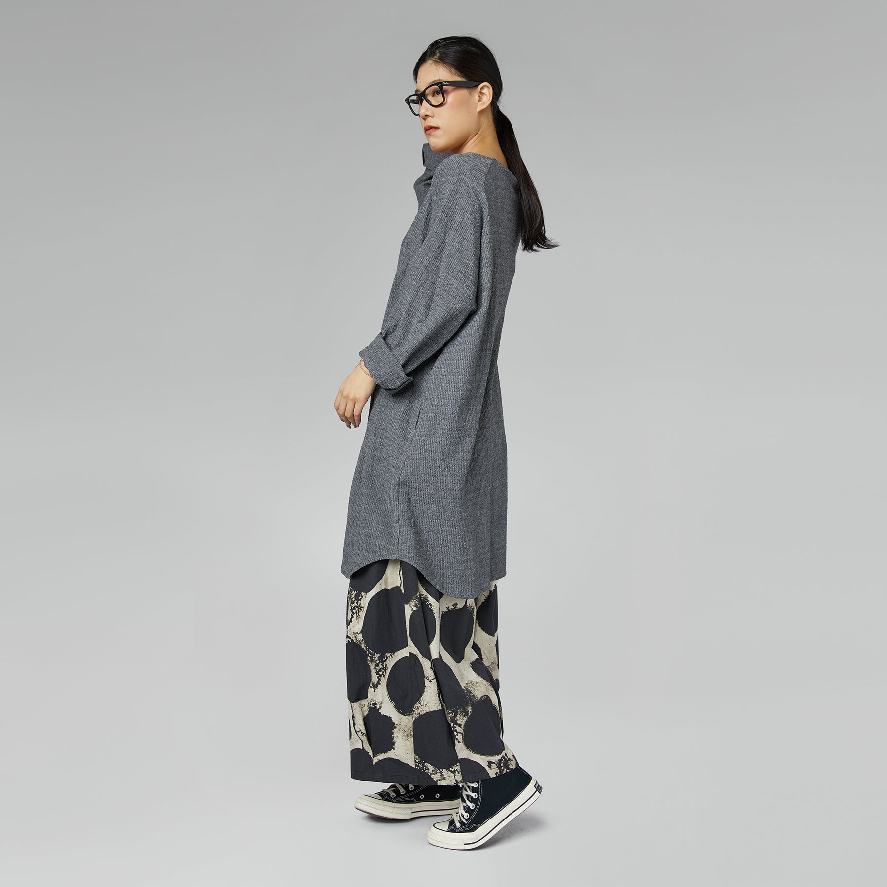 Spodnie bawełniane w duże kropki