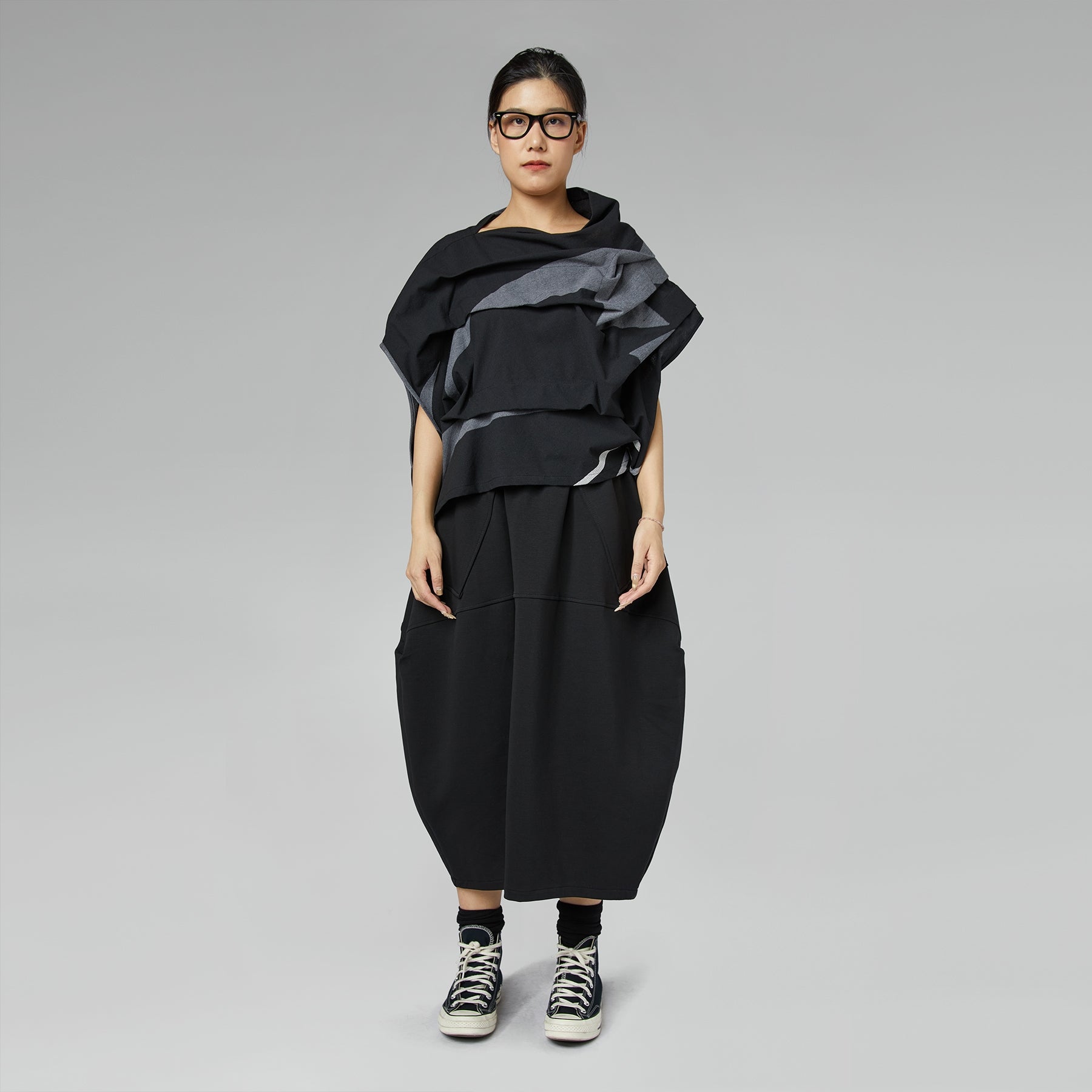 SWEATSHIRT SKIRT BLACK