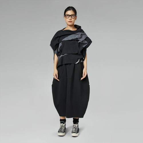 SWEATSHIRT SKIRT BLACK