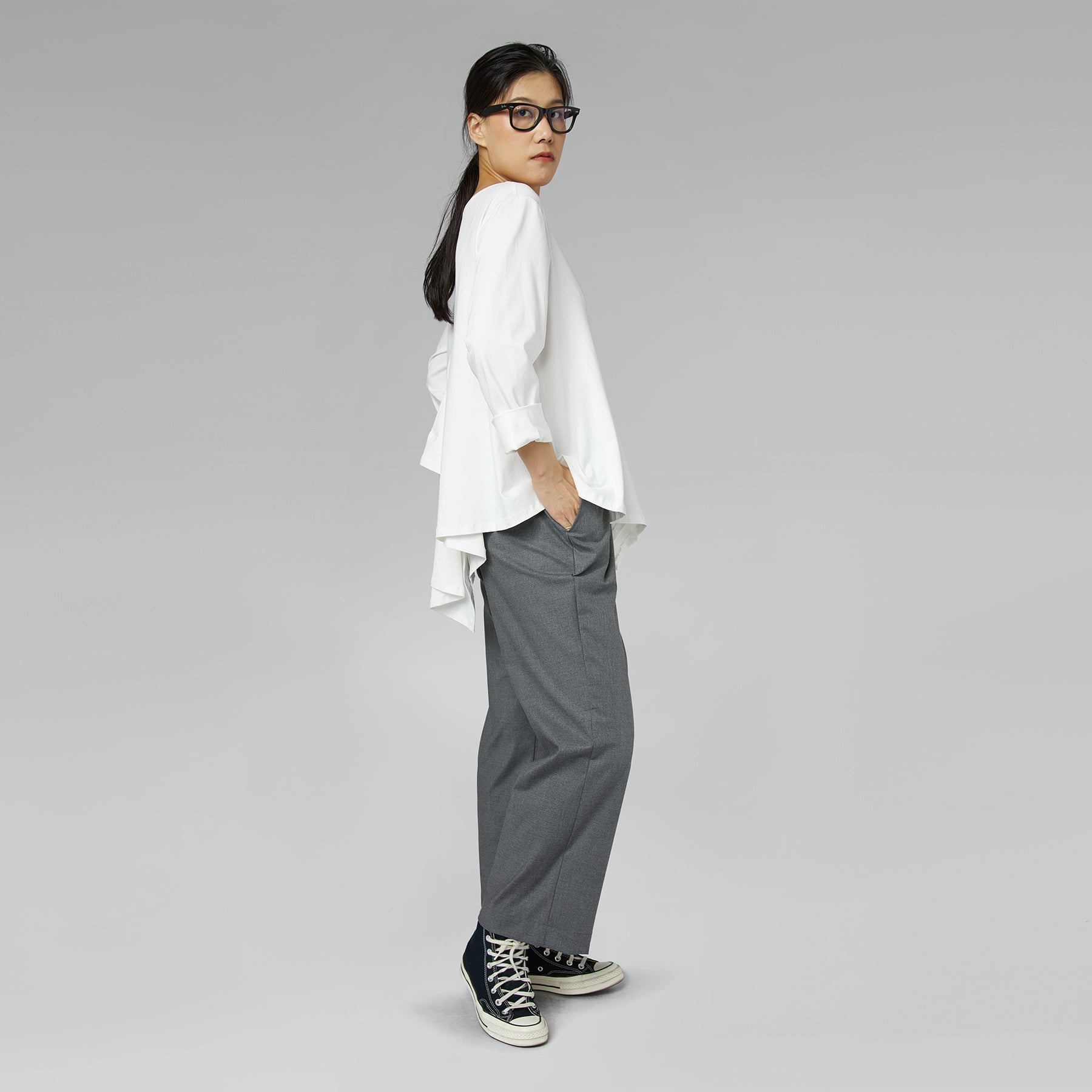 POINTED T-SHIRT BROWN