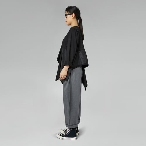 SPODNIE Z PANELI BOCZNYCH SZARE