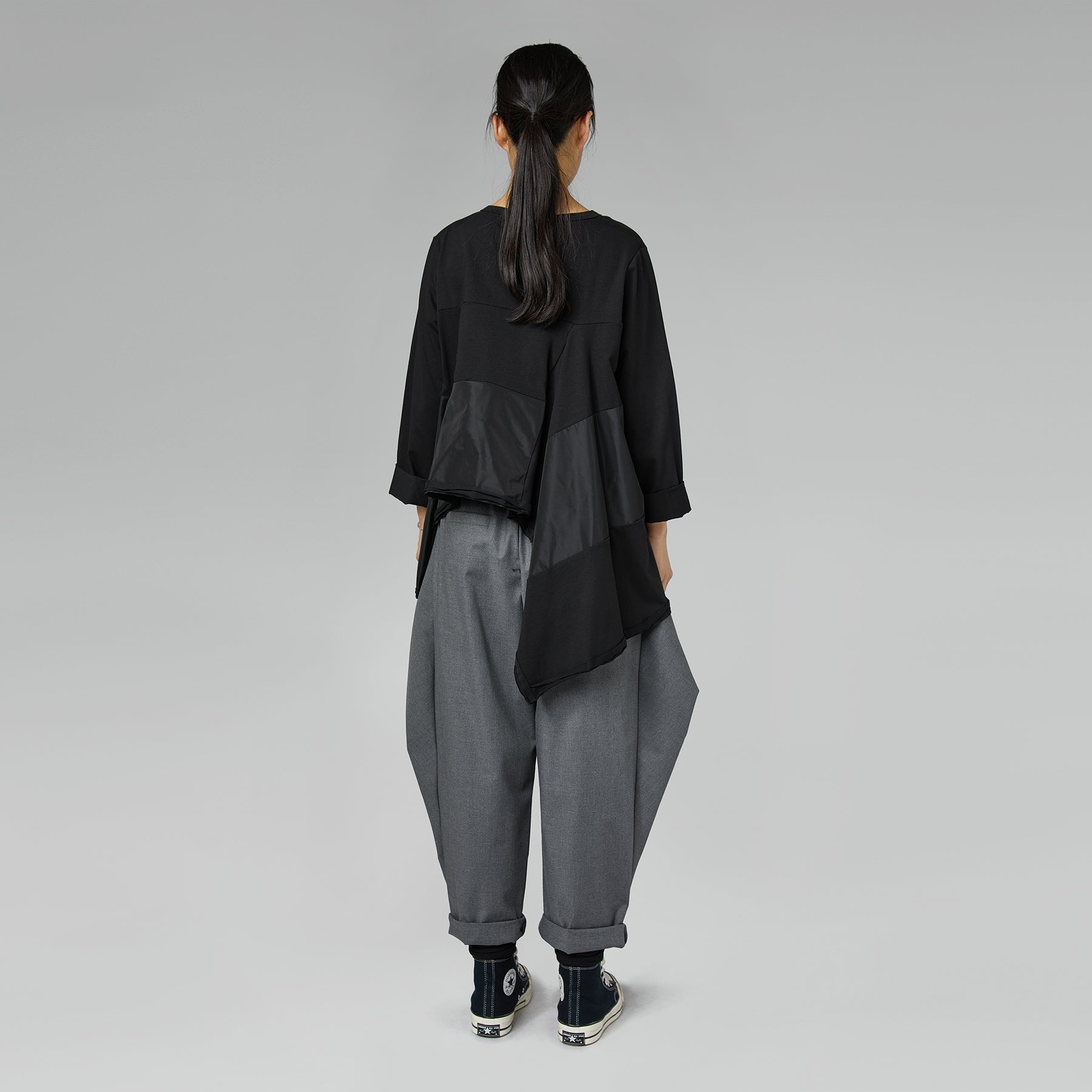 SPODNIE Z PANELI BOCZNYCH SZARE