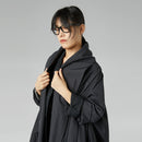CARDIGAN IN TAFFETA EFFECT FABRIC BLACK