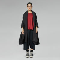 CARDIGAN IN TAFFETA EFFECT FABRIC BLACK