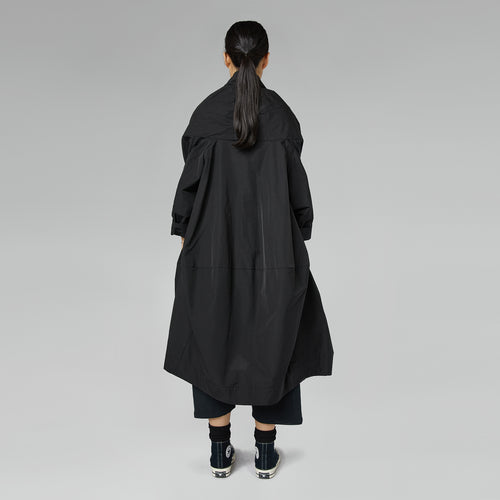 CARDIGAN IN TAFFETA EFFECT FABRIC BLACK