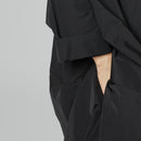 CARDIGAN IN TAFFETA EFFECT FABRIC BLACK