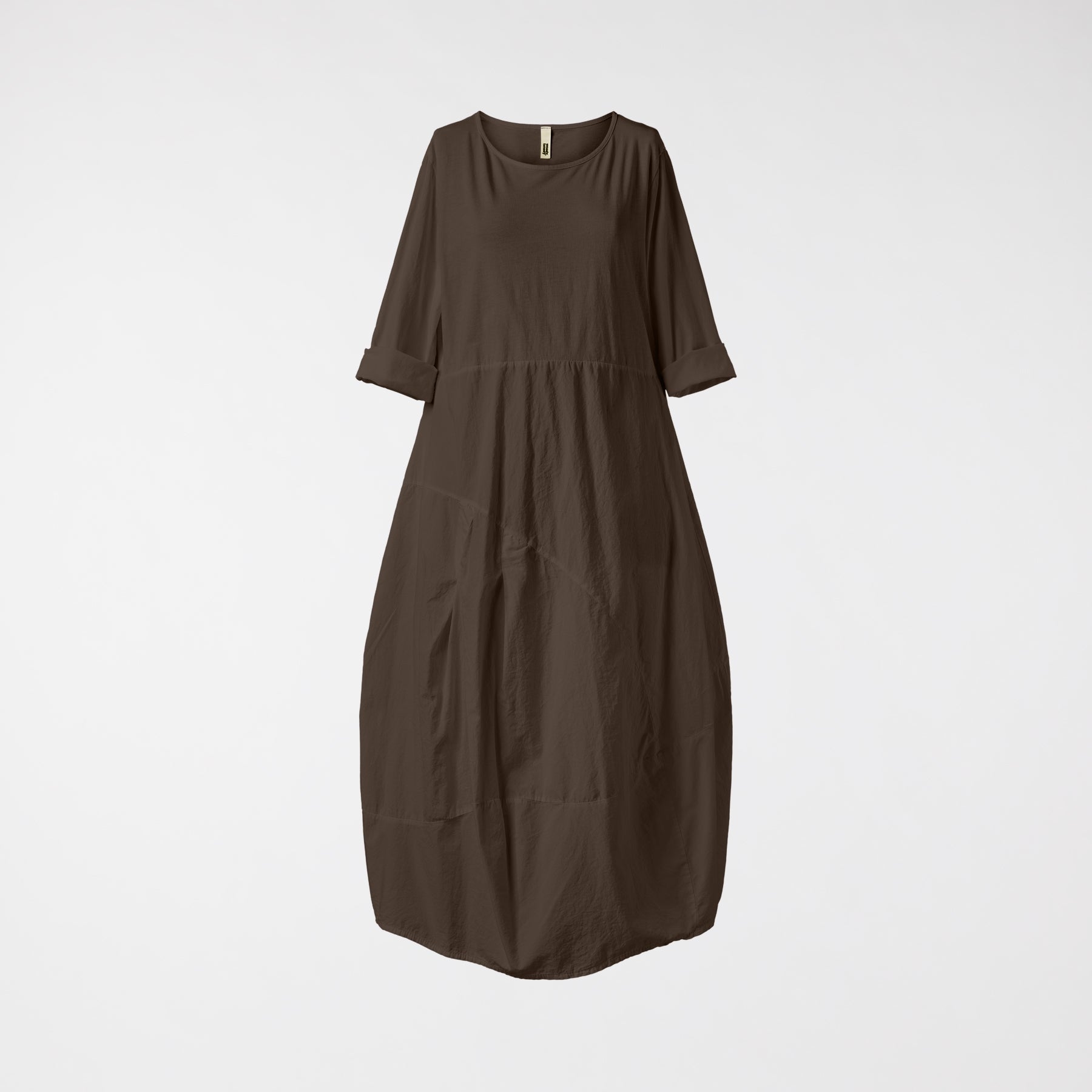 EGG SHAPED LONG DRESS BROWN