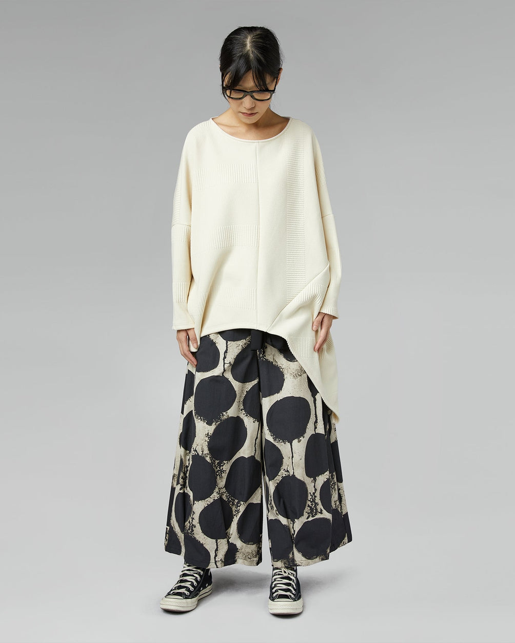 BIG POLKA DOT COTTON TROUSERS