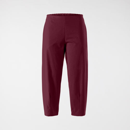 TROUSERS WITH ANKLE PLEATS WINE