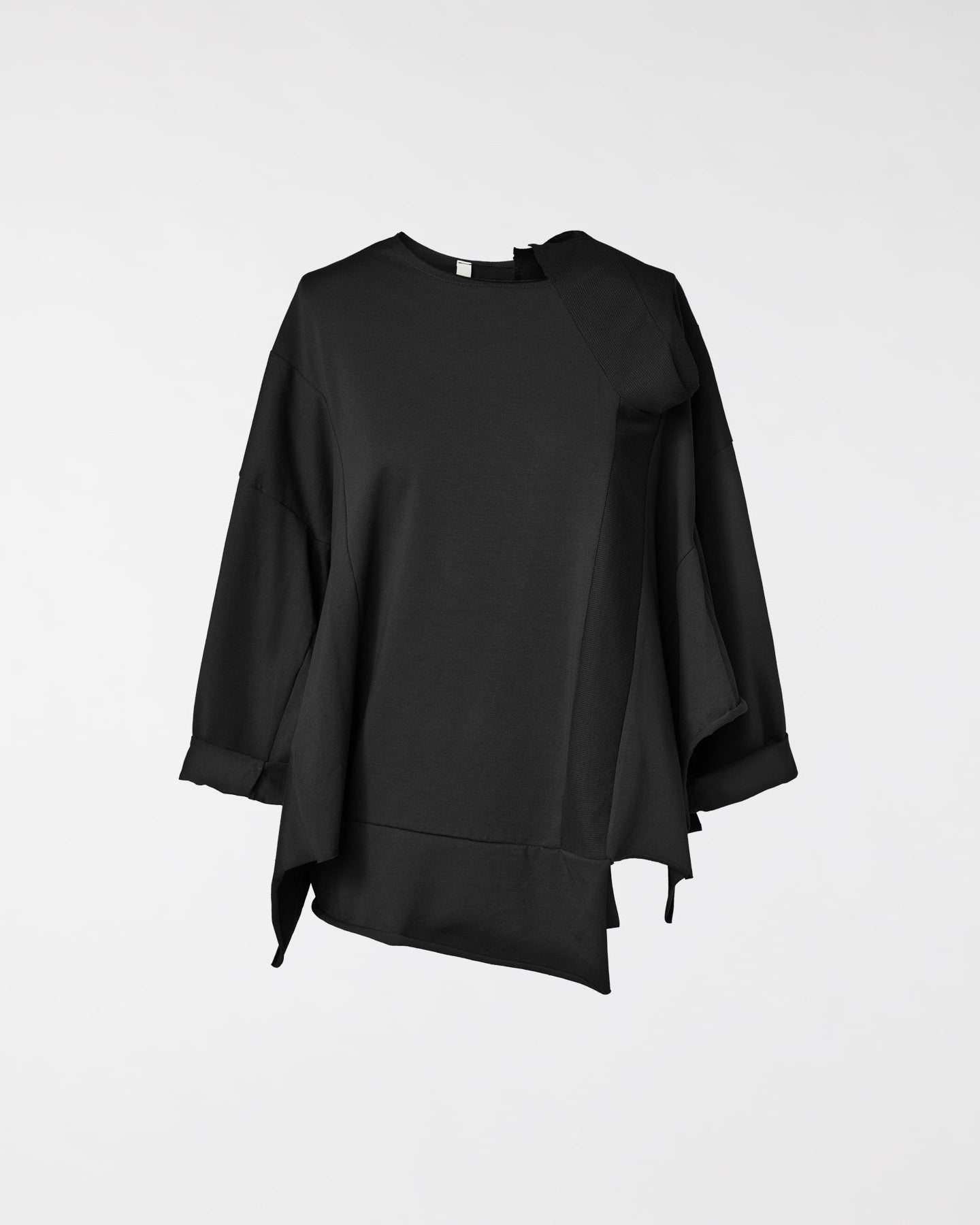 BLOUSE AVEC DÉTAILS TRICOTÉS NOIR