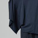 BLOUSE WITH KNITTED DETAILS BLACK