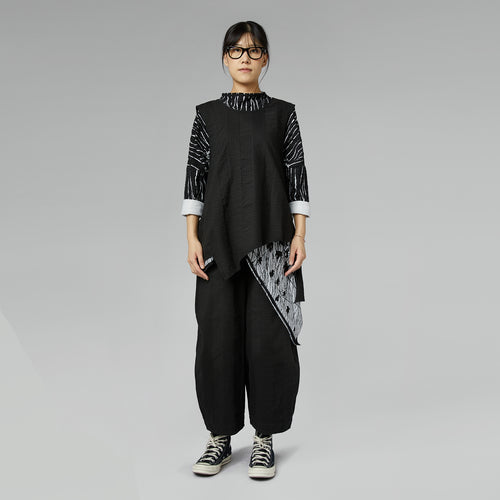 PANTALONI IN TESSUTO DI COTONE IN RILIEVO