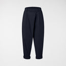 Spodnie z mieszanki wiskozy z zakładkami w kolorze szarym