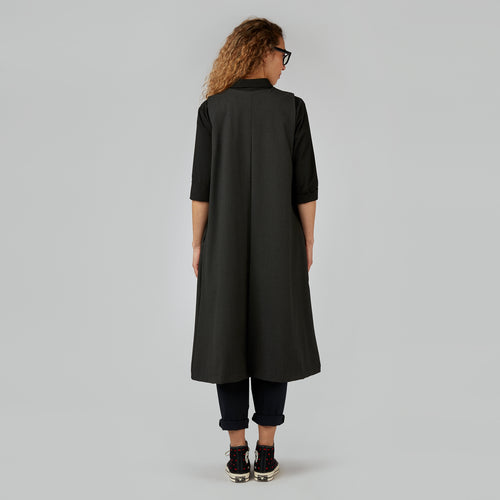 Spodnie z mieszanki wiskozy z zakładkami w kolorze szarym