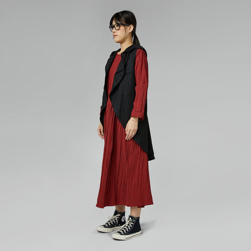 LINED VEST WITH HOOD