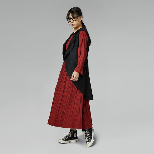 LINED VEST WITH HOOD