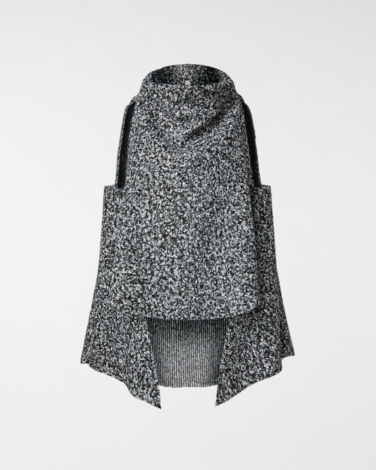 GILET BOUCLÉ ​​COLLO ALTO GRIGIO