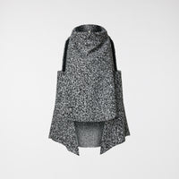HIGH COLLAR BOUCLÉ VEST GREY