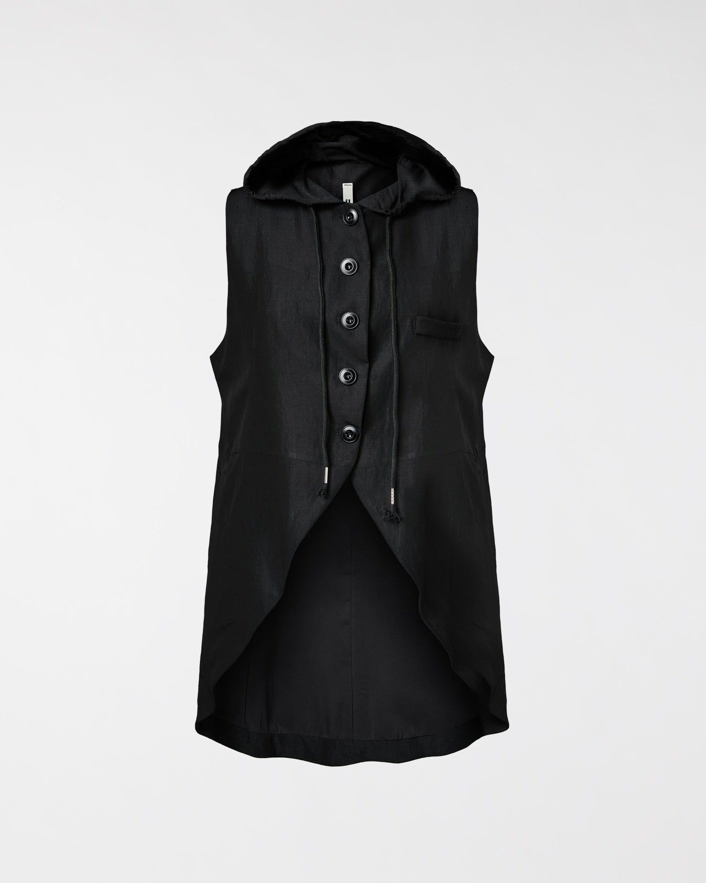 LINED VEST WITH HOOD