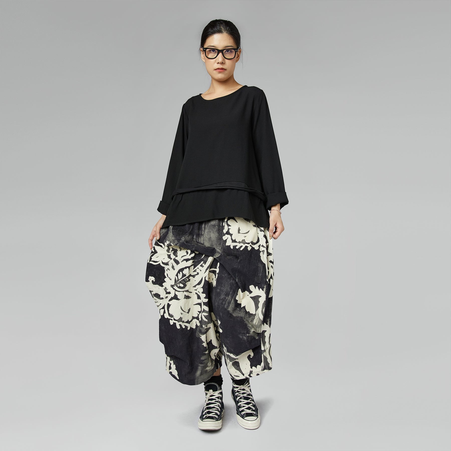 Spodnie bawełniane w prążki