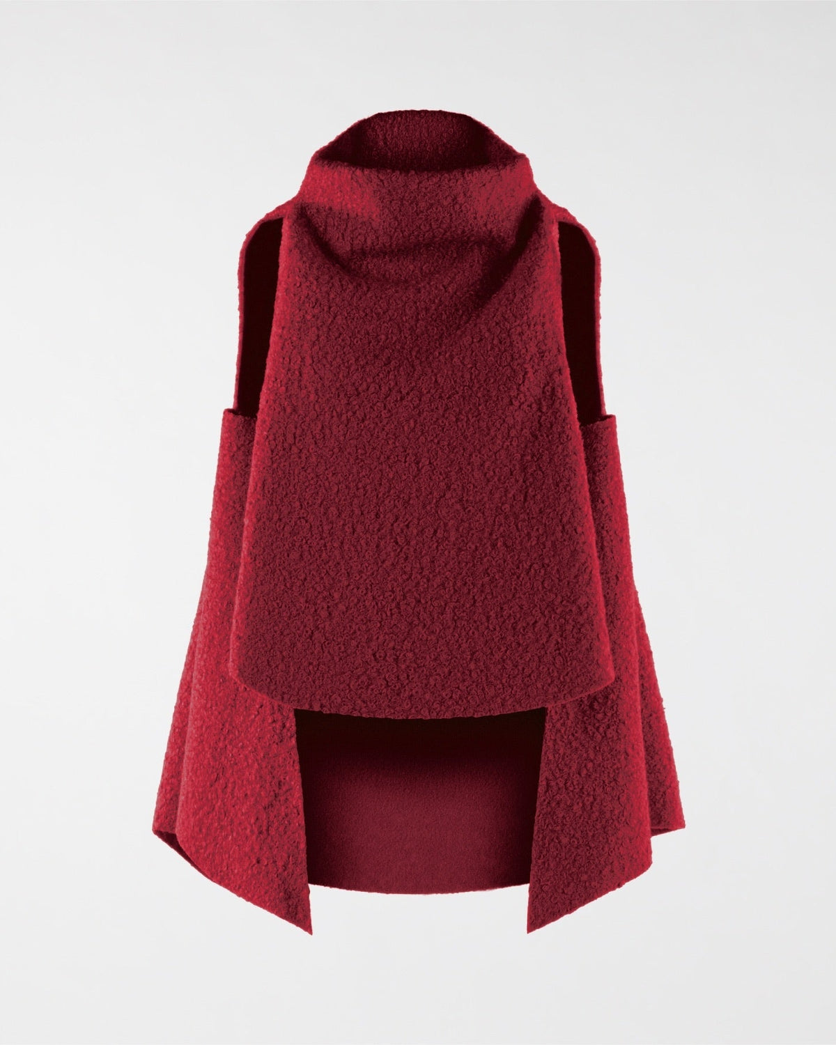 GILET BOUCLÉ À COL HAUT