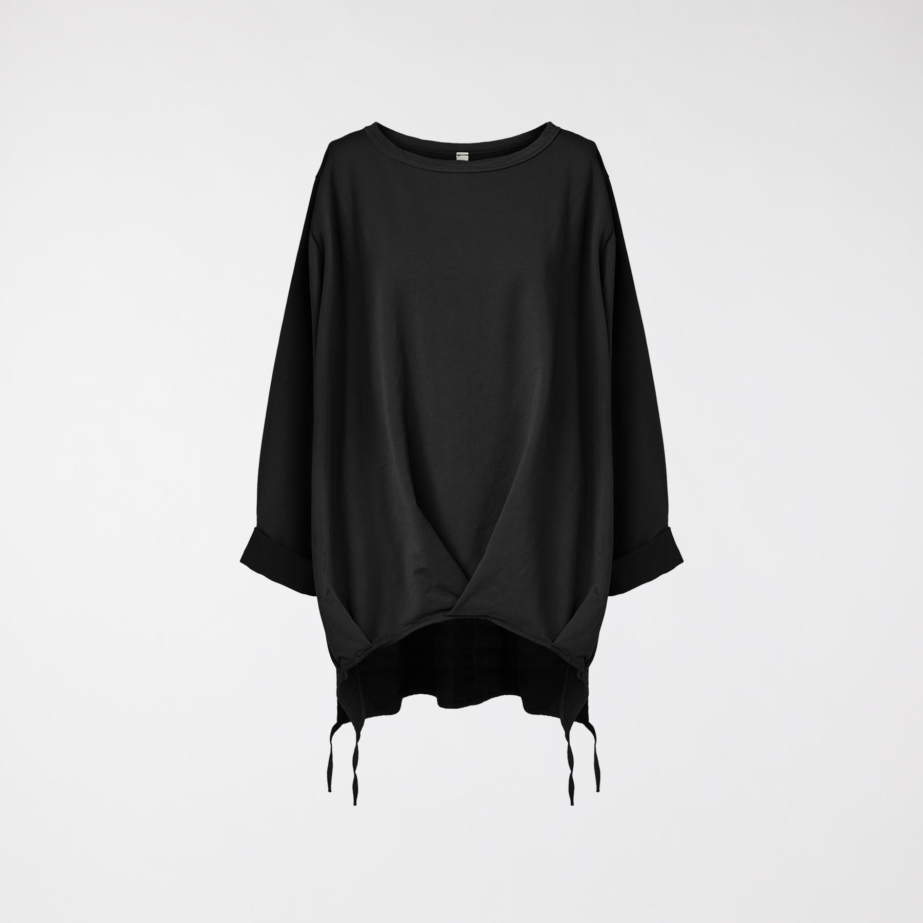 LIGHTWEIGHT SWEATSHIRT WITH PLEATED HEM