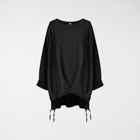 LIGHTWEIGHT SWEATSHIRT WITH PLEATED HEM
