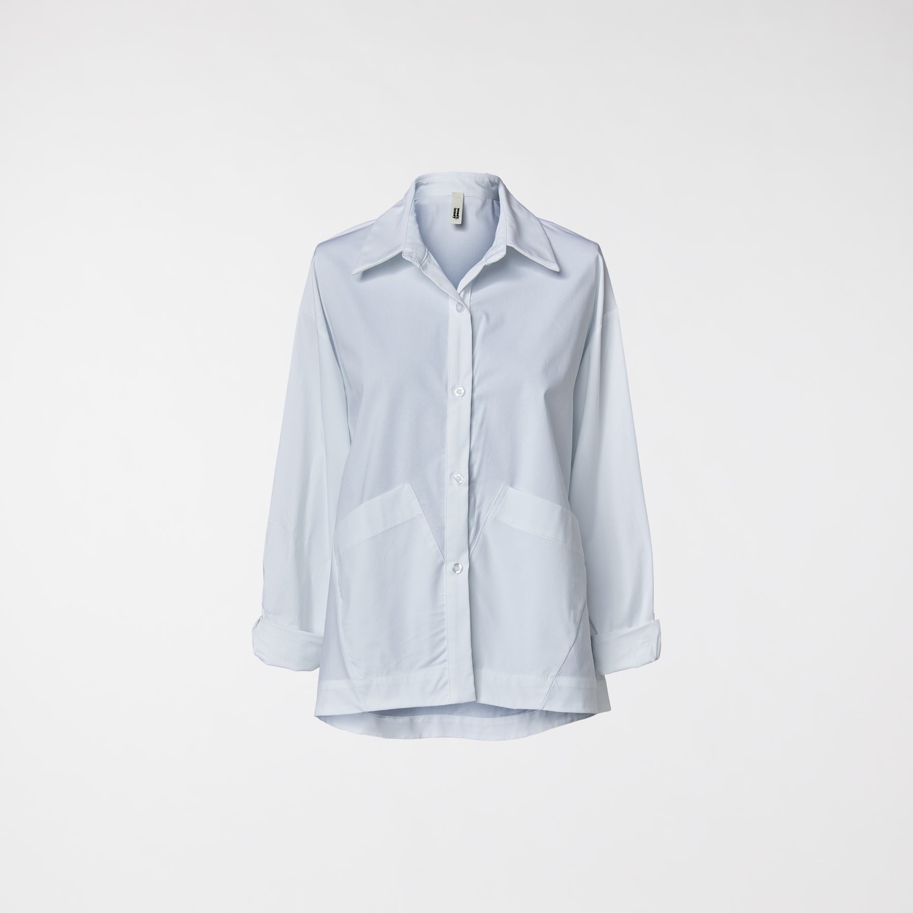 SHIRT WITH APPLIED POCKETS WHITE