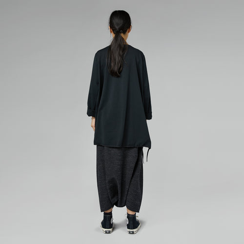 LIGHTWEIGHT SWEATSHIRT WITH PLEATED HEM
