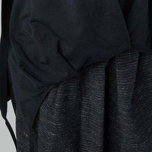 LIGHTWEIGHT SWEATSHIRT WITH PLEATED HEM
