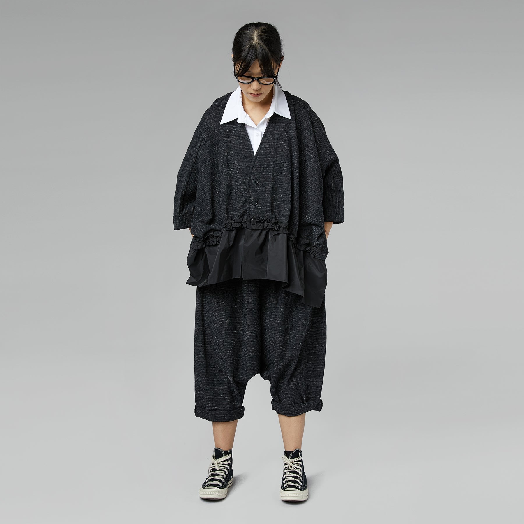 CAMICIA CON TASCHE APPLICATE BIANCA