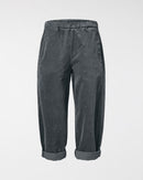 GERADE HOSE AUS SAMTSTOFF