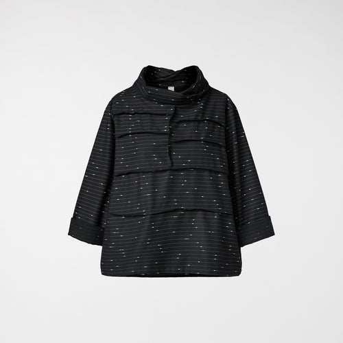 BLUSA IN TESSUTO A RIGHE A POIS