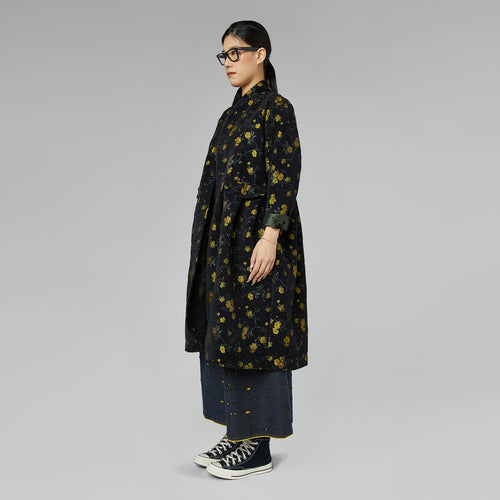 FLOWERED VELVET CARDIGAN