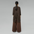 T-SHIRT WITH DRAWSTRING ON THE BACK BROWN