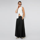 PANTALONES PALAZZO CON CINTURÓN LOOPES MARRÓN